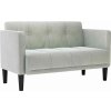 Loveseat Sofa 111 cm samet [4100570] (Barva Světle šedá)