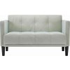 Loveseat Sofa 111 cm samet [4100570] (Barva Světle šedá)