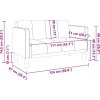 Loveseat Sofa 111 cm samet [4100570] (Barva Světle šedá)