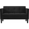 Loveseat Sofa 111 cm samet [4100570] (Barva Světle šedá)