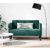 Loveseat Sofa 111 cm samet [4100570] (Barva Světle šedá)