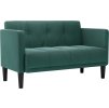 Loveseat Sofa 111 cm samet [4100570] (Barva Světle šedá)