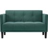 Loveseat Sofa 111 cm samet [4100570] (Barva Světle šedá)