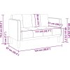 Loveseat Sofa 111 cm samet [4100570] (Barva Světle šedá)