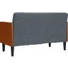 Pohovka Loveseat s podhlavníkem, , 110 cm, samet [4100601] (Barva Světle šedá)