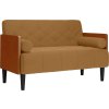 Pohovka Loveseat s podhlavníkem, , 110 cm, samet [4100601] (Barva Světle šedá)