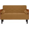 Pohovka Loveseat s podhlavníkem, , 110 cm, samet [4100601] (Barva Světle šedá)