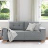 Loveseat Sofa 180x77x82 cm textil [4105078] (Barva Světle šedá)