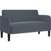 Loveseat Sofa 109 cm samet [4100588] (Barva Tmavě šedá)