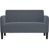 Loveseat Sofa 109 cm samet [4100588] (Barva Tmavě šedá)