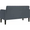 Loveseat Sofa 109 cm samet [4100588] (Barva Tmavě šedá)