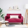 Loveseat Sofa 109 cm samet [4100588] (Barva Tmavě šedá)
