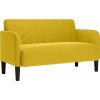 Loveseat Sofa 109 cm samet [4100588] (Barva Tmavě šedá)