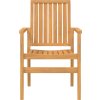 Stohovatelné zahradní židle 4 ks 56,5x57,5x91 cm masivní teak [3157901]