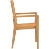 Stohovatelné zahradní židle 4 ks 56,5x57,5x91 cm masivní teak [3157901]