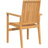 Stohovatelné zahradní židle 4 ks 56,5x57,5x91 cm masivní teak [3157901]