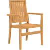 Stohovatelné zahradní židle 4 ks 56,5x57,5x91 cm masivní teak [3157901]