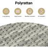Úložné regály 2 ks polyratan [366188] (Barva Světle šedá)