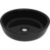 Umyvadlo kulaté keramické 42x12 cm [142736] (Barva Černá)