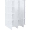 Úložný organizér s 12 kostkami a závěsnými tyčemi PP [4019583] (Barva Bílá)