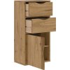 Boční skříňka se zásuvkami "ODDA" Borovicový masiv [4103597] (Barva Přírodní)
