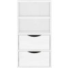 Boční skříňka se zásuvkami "ODDA" Borovicový masiv [4103594] (Barva Bílá)