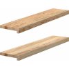 Okenní parapety 2ks světle hnědé 90x20x2cm masivní dub [4009175] (Barva Tmavě hnědá)
