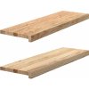 Okenní parapety 2ks tmavě hnědé 80x30x2 cm masivní dub [4009110] (Barva Přírodní)