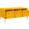 Konferenční stolek 101,5 x 50 x 43,5 cm ocel [851271] (Barva Žlutá)