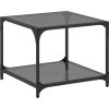 Konferenční stolky průhledná skleněná deska 2ks 50x50x40cm ocel [845970] (Barva průhledné sklo)