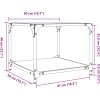 Konferenční stolky průhledná skleněná deska 2ks 50x50x40cm ocel [845970] (Barva průhledné sklo)