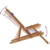Skládací plážová křesla 2 ks textil a masivní dřevo [3214489] (Barva Vzor listí)