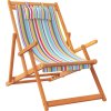 Skládací plážová křesla 2 ks textil a masivní dřevo [3214489] (Barva Vzor listí)