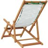 Skládací plážová křesla 2 ks textil a masivní dřevo [3214489] (Barva Vzor listí)