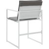 Zahradní židle s poduškami 4 ks ocel a textilen [4008587] (Barva Bílá)