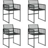 Zahradní židle 4 ks polyratan [4008575] (Barva Černobílý)