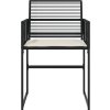 Zahradní židle 4 ks polyratan [4008575] (Barva Černobílý)