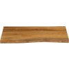 Stolní deska 90x60x2,5 cm obdélníková masivní akácie živá hrana [370765] (Barva Mangovníkové dřevo (dubová povrchová úprava))