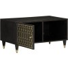 Konferenční stolek 80 x 50 x 40 cm masivní mangovníkové dřevo [358324] (Barva Černá)