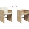 9dílný zahradní jídelní set s poduškami polyratan [3277875] (Barva Béžová)