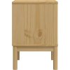 Noční stolek 45 x 39 x 57 cm masivní borové dřevo [374004] (Barva Šedá)
