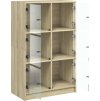 Highboard s dvířky 68x37x109 cm kompozitní dřevo [3295855] (Barva Šedá sonoma)
