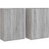 Příborníky 2 ks 60 x 31 x 84 cm kompozitní dřevo [3276570] (Barva Betonová šedá)