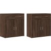 Příborníky 2 ks 79 x 38 x 80 cm kompozitní dřevo [3276622] (Barva Hnědý dub)