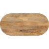 Stolní deska 100 x 50 x 2,5 cm oválná masivní hrubý mangovník [370146] (Barva Mangovníkové dřevo (dubová povrchová úprava))