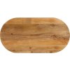 Stolní deska 100 x 50 x 2,5 cm oválná masivní hrubý mangovník [370146] (Barva Mangovníkové dřevo (dubová povrchová úprava))