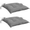 Podušky na židli 2 ks 50 x 50 x 7 cm látka oxford [361510] (Barva Šedá)