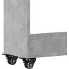 Skříňka na kolečkách 60 x 22 x 79 cm kompozitní dřevo [840418] (Barva Betonová šedá)