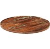 Stolní deska Ø 80 x 2,5 cm kulatá masivní mangovníkové dřevo [370030] (Barva Recyklované dřevo (vícebarevné))