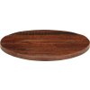Stolní deska Ø 80 x 2,5 cm kulatá masivní mangovníkové dřevo [370030] (Barva Recyklované dřevo (vícebarevné))